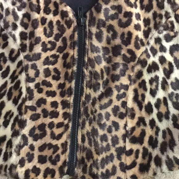 Vintage  Leopard Zipper Vest - Picture 2 of 4